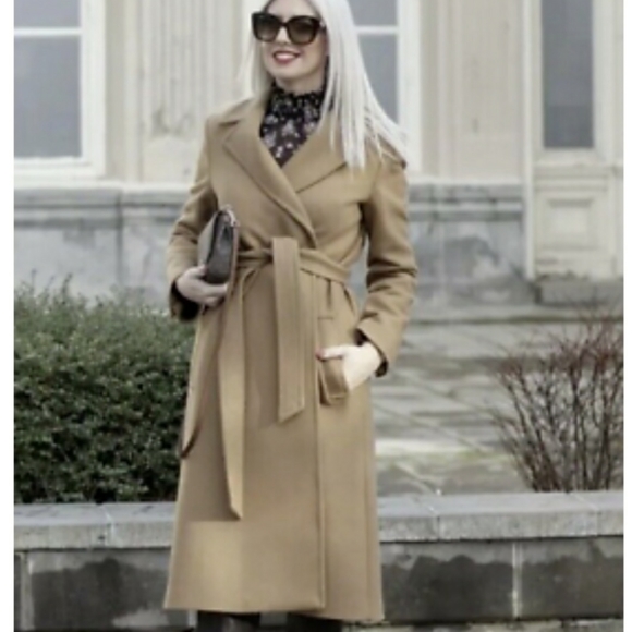 SOLD Zara belted wool coat Manteco - Picture 1 of 8
